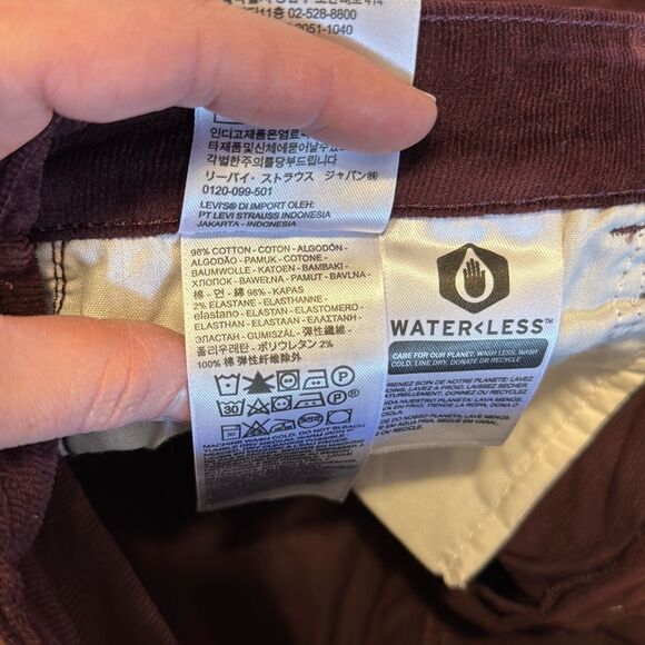 Levi’s 721 Maroon Button Fly Slim Corduroys Women’s US 14 - Picture 7 of 9